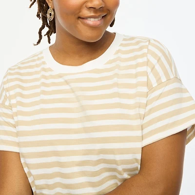 Striped crewneck tee