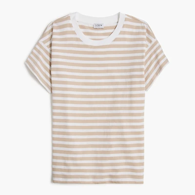 Striped crewneck tee