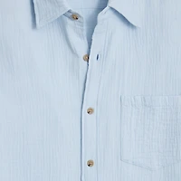 Short-sleeve gauze shirt