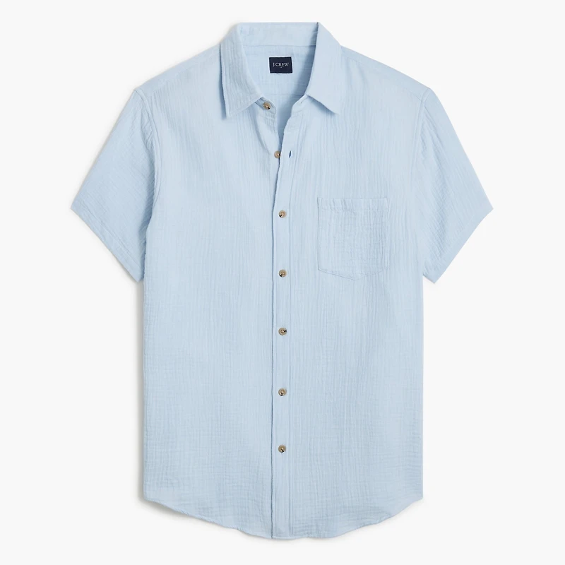 Short-sleeve gauze shirt