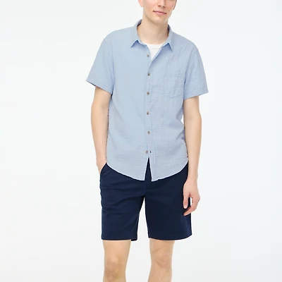 Short-sleeve gauze shirt