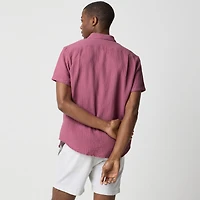 Short-sleeve gauze shirt