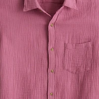 Short-sleeve gauze shirt