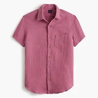 Short-sleeve gauze shirt