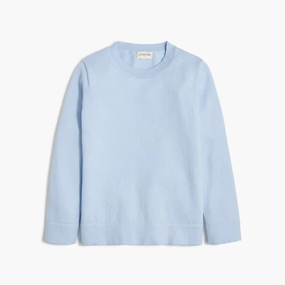 Girls' lightweight cotton Teddie sweater