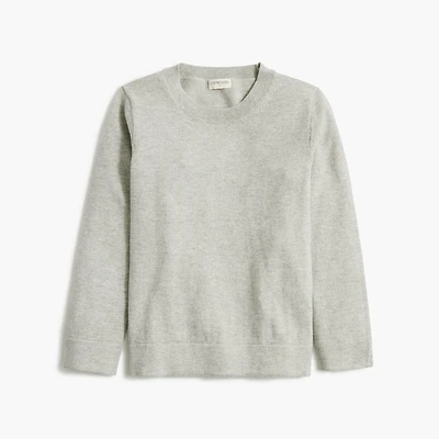 Girls' lightweight cotton Teddie sweater