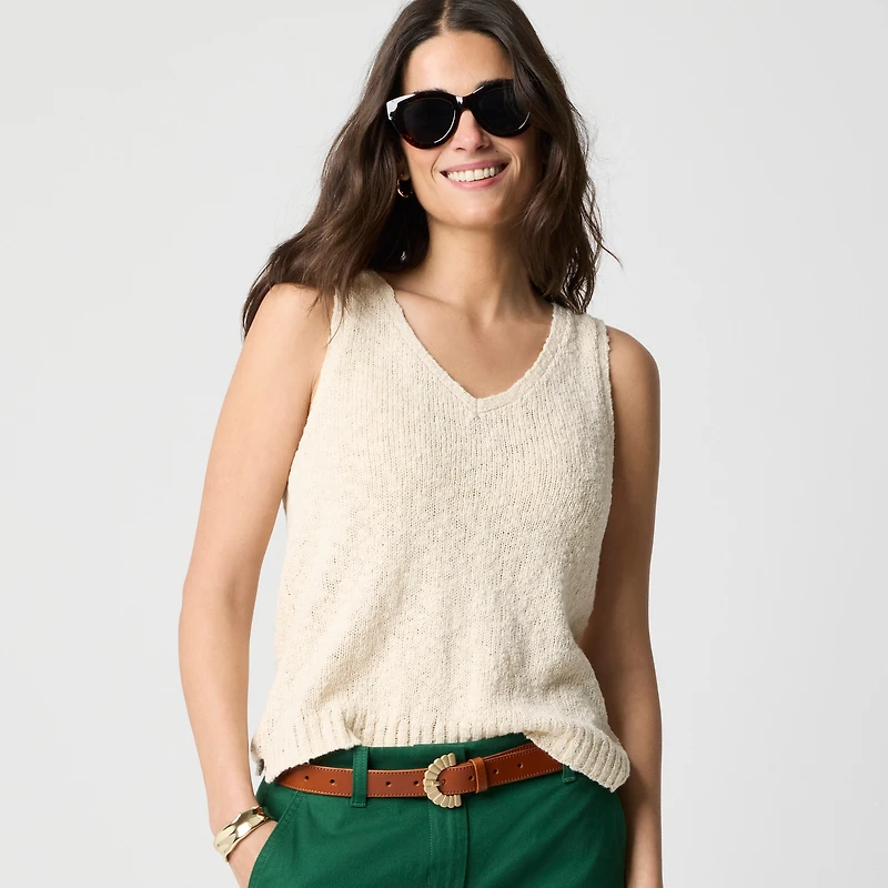 V-neck beach sweater-tank