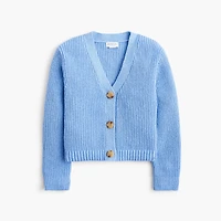 Girls' relaxed cardigan sweater
