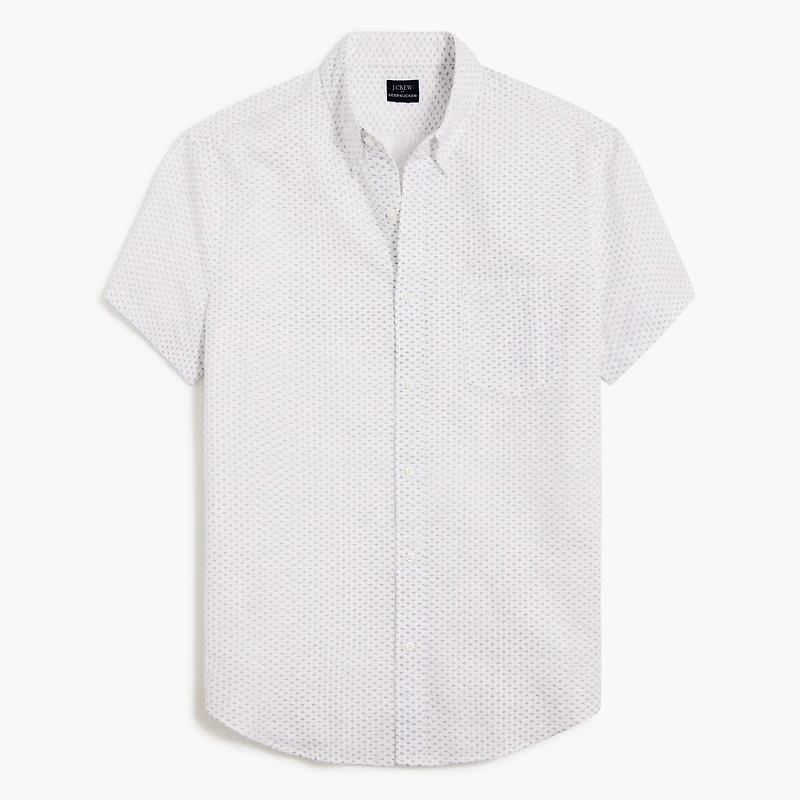 Short-sleeve seersucker shirt