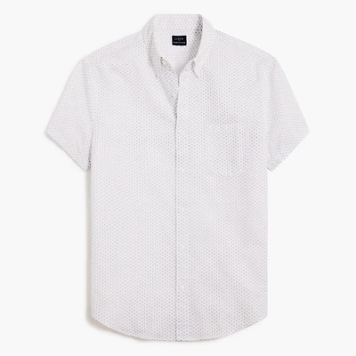 Short-sleeve seersucker shirt