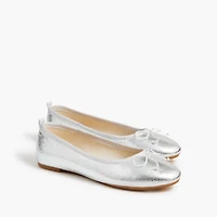 Girls' metallic ballet flats