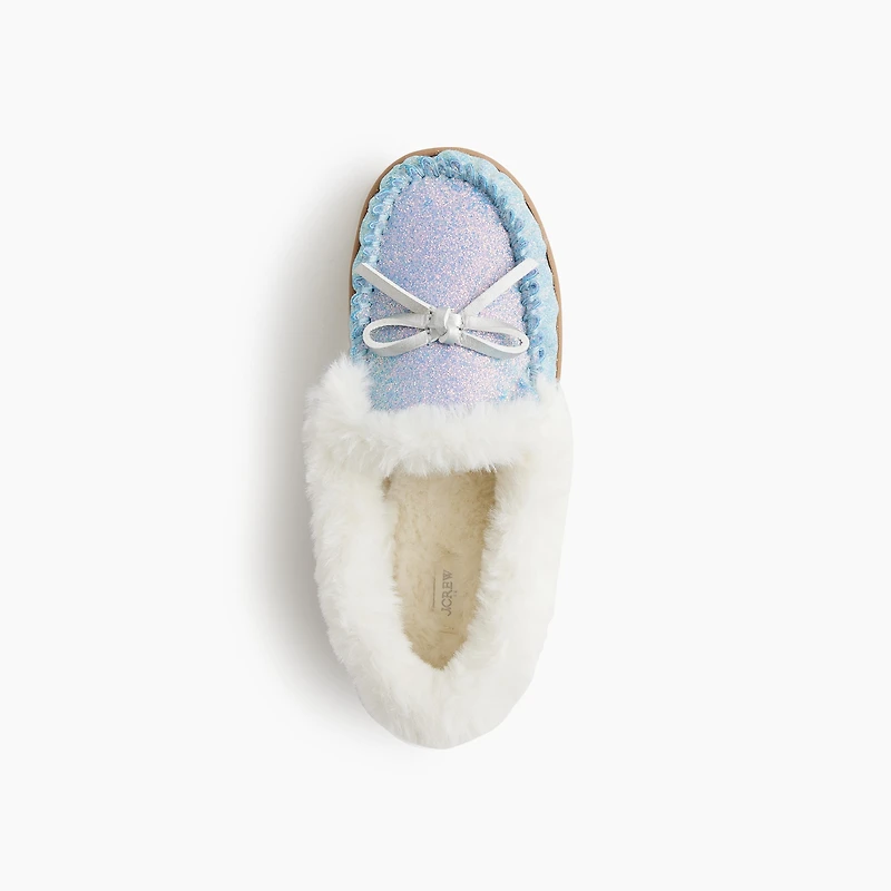 Girls' glitter slippers