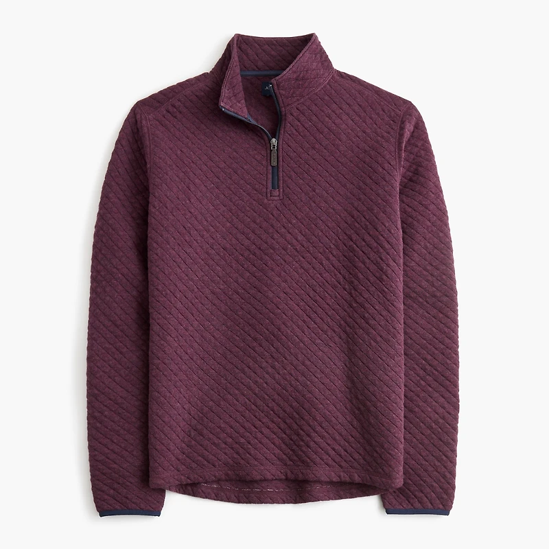 Quilted quarter-zip