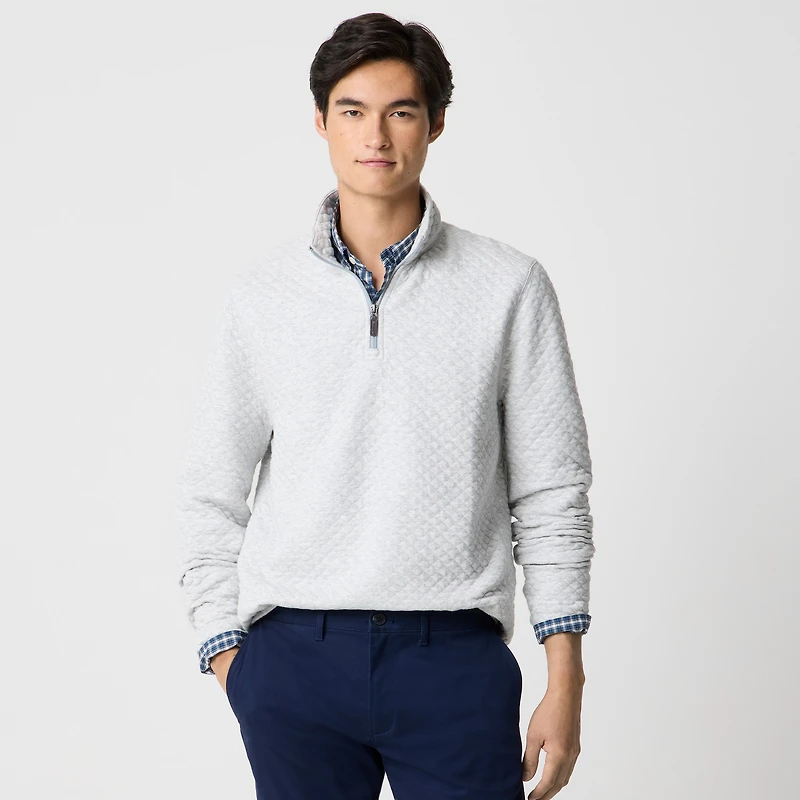 Quilted half-zip