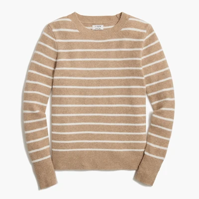 Striped crewneck sweater in extra-soft yarn