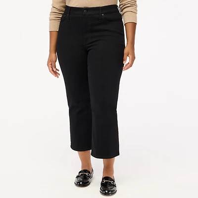 Flare crop black jean all-day stretch