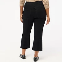 Flare crop black jean all-day stretch