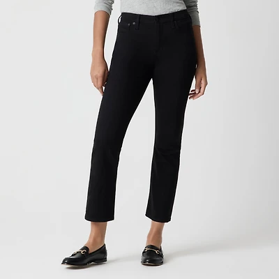 Flare crop black jean all-day stretch