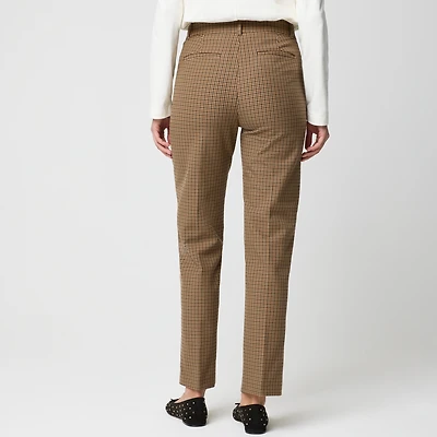 Kallie plaid straight-leg pant