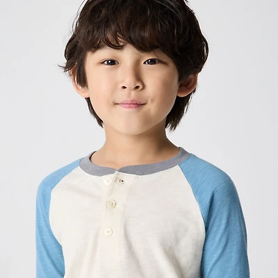Boys' colorblock henley tee