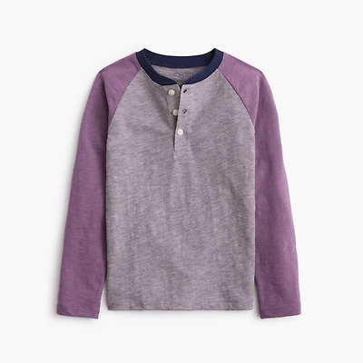 Boys' colorblock henley tee
