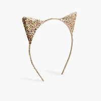 Girls' glitter cat-ear headband