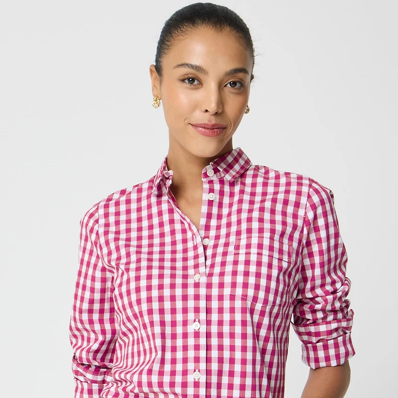 Lightweight cotton-blend shirt signature fit