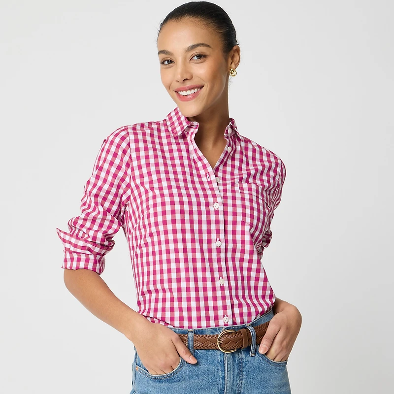 Lightweight cotton-blend shirt signature fit