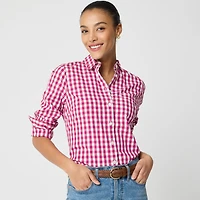 Lightweight cotton-blend shirt signature fit