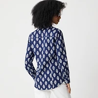 Button-up cotton poplin shirt signature fit