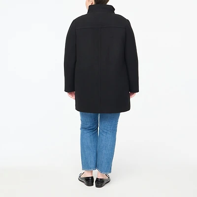 City coat with button neck