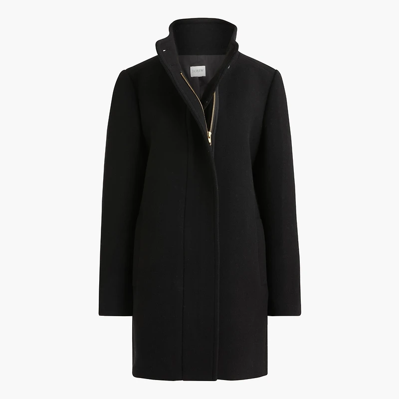 City coat with button neck