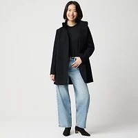 City coat with button neck