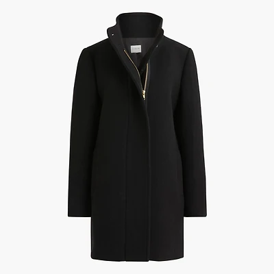City coat with button neck