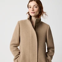 City coat with button neck