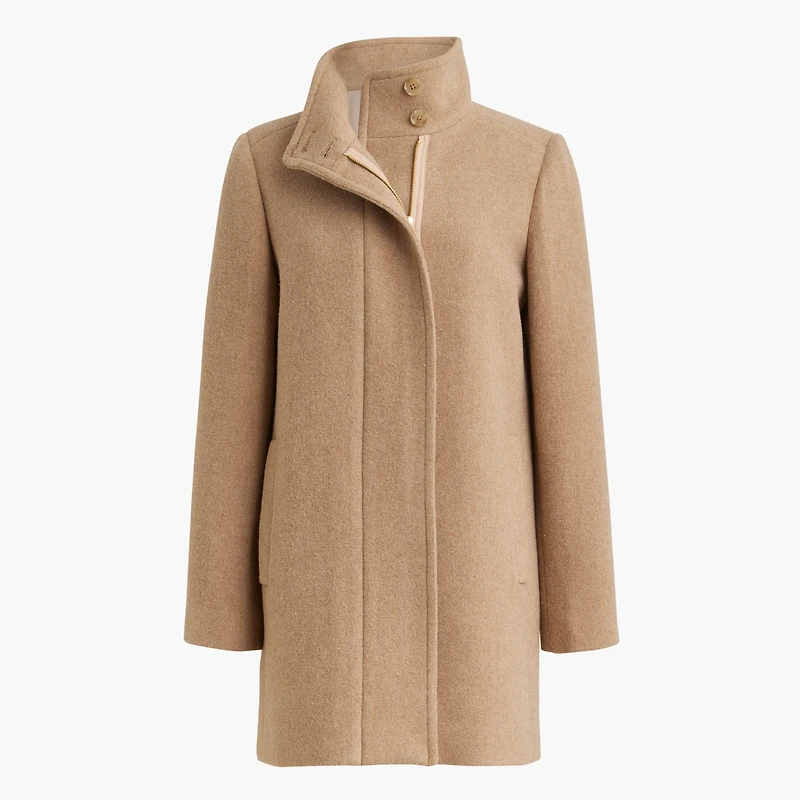 City coat with button neck