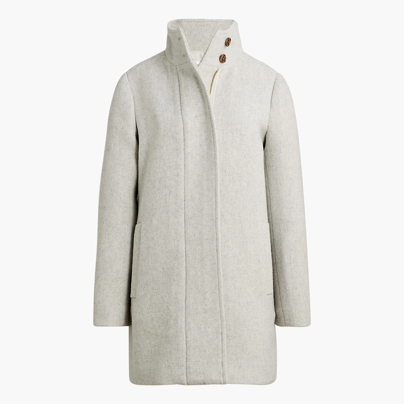 City coat with button neck