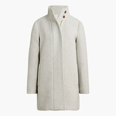 City coat with button neck
