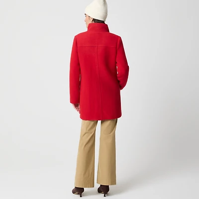 City coat with button neck