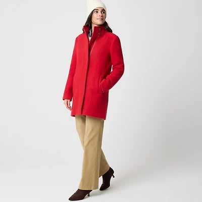 City coat with button neck