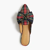 Tartan slip-on mules