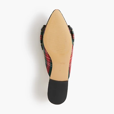 Tartan slip-on mules