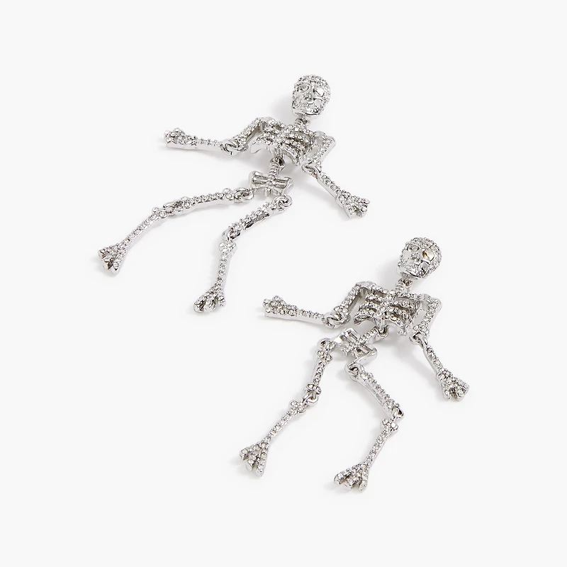 Skeleton statement earrings
