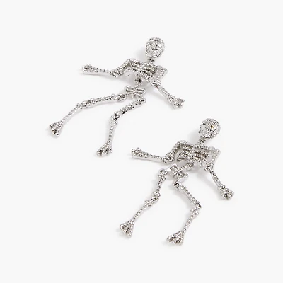 Skeleton statement earrings
