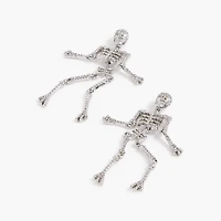 Skeleton statement earrings