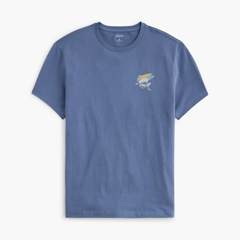 Fishing stream graphic tee