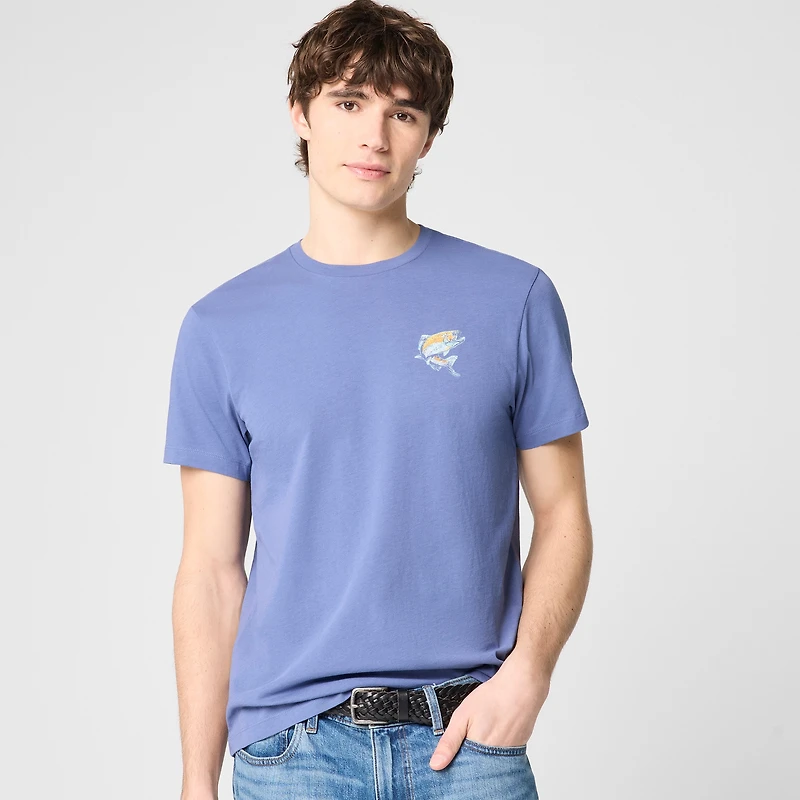 Fishing stream graphic tee