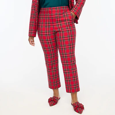 Tartan cropped straight pant