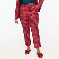 Tartan cropped straight pant