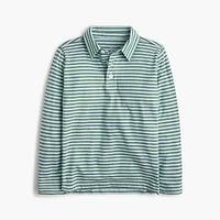Boys' striped jersey polo shirt
